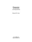 Concerto No. 1 : For Solo Multiple Percussion and String Orchestra Or String Quartet.