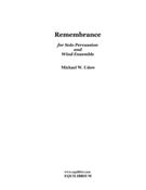 Remembrance : For Solo Percussion and Wind Ensemble.