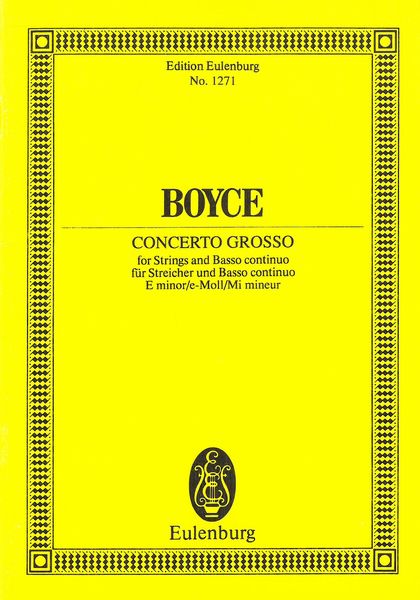 Concerto Grosso In E Minor : For String Orchestra.