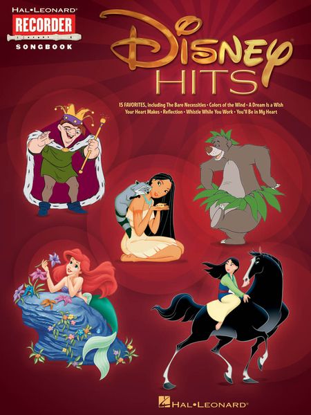 Disney Hits : Hal Leonard Recorder Songbook.