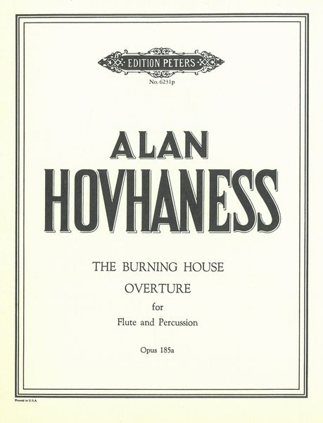 Burning House, Op. 185a : Overture For Flute and Percussion.