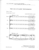 The God Of Glory Thundereth, Op. 140 : For Tenor and Soprano Soloists, SATB and Organ Or Piano.