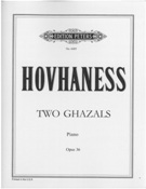 Two Ghazals, Op. 36 : For Piano.