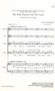 My Help Cometh From The Lord (From I Will Lift Up Mine Eyes, Op. 93) : For SATB Chorus and Organ.