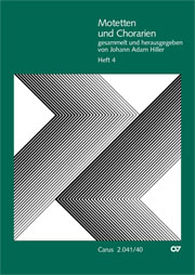 Motetten und Chorarien : Gesammelt und herausgegeben von Johann Adam Hiller - Heft 4.