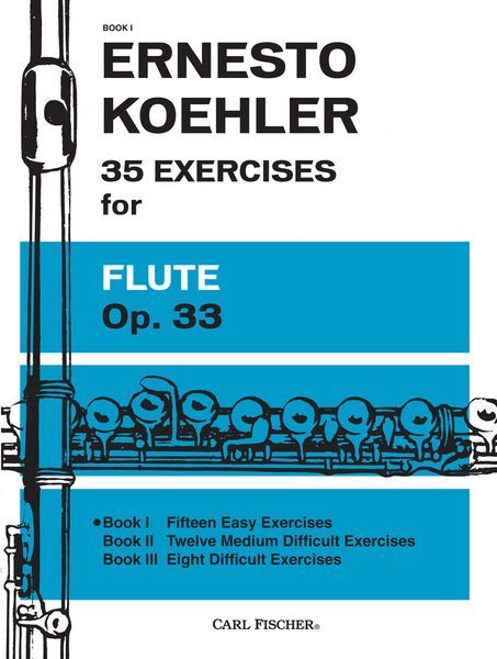 35 Exercises For Flute, Op. 33 : Book 1 - 15 Easy Exercises.