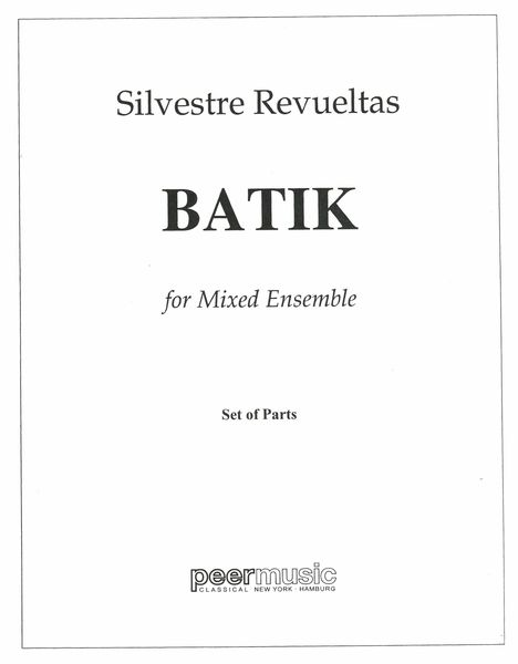 Batik : For Flute, Two Clarinets, Two Violins, Viola and Cello.