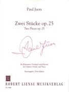 Zwei Stücke = Two Pieces, Op. 25 : For Clarinet (Violin) and Piano.