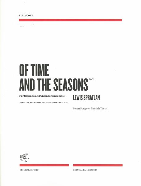 Of Time and The Seasons : For Soprano and Chamber Ensemble (2001).