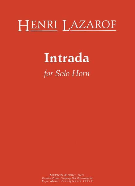 Intrada : For Solo Horn (1994).