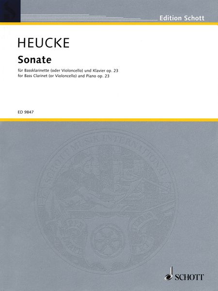 Sonate, Op. 23 : Für Bassklarinette (Oder Violoncello) und Klavier (1995).