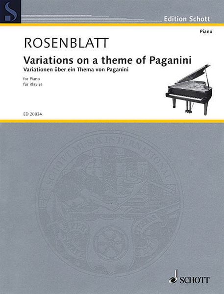 Variations On A Theme of Paganini : For Piano (1988) / edited by Nikolai Tokarev.