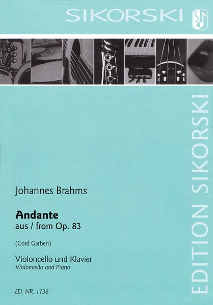 Andante From Op. 83 : For Violoncello and Piano / arranged by Cord Garben.