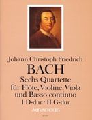 Sechs Quartette : Für Flöte, Violine, Viola und Basso Continuo - I D-Dur; II G-Dur.