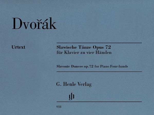 Slawische Tänze = Slavonic Dances, Op. 72 : For Piano Four-Hands / edited by Klaus Döge.