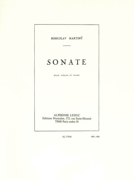 Violin Sonata No. 1.