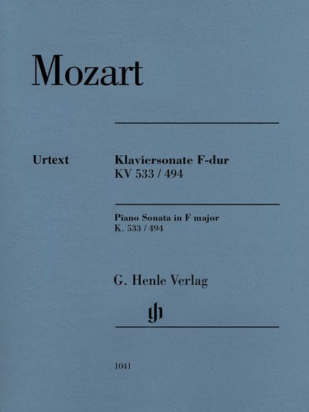 Klaviersonate F-Dur, K. 533/494 / edited by Ernst Herttrich.