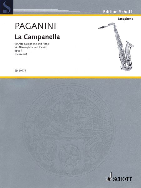 Campanella, Op. 7 : For Alto Saxophone and Piano / arranged by Raaf Hekkema.