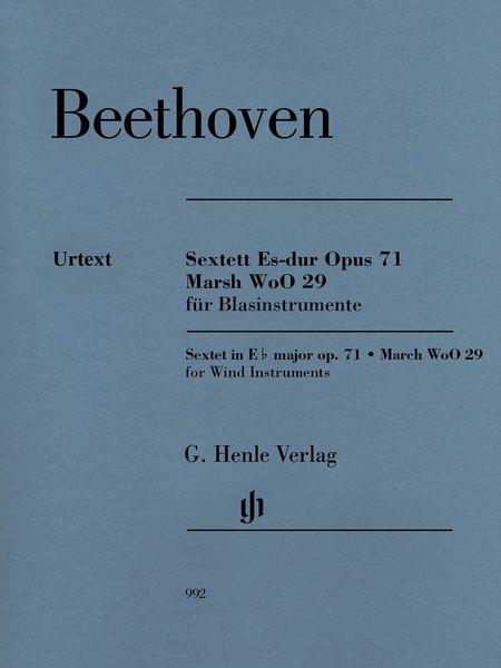 Sextett Es-Dur, Op. 71; Marsch, WoO 29 : Für Zwei Klarinetten, Zwei Fagotte und Zwei Hörner.