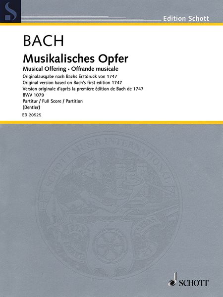 Musikalisches Opfer, BWV 1079 / edited by Hans-Eberhard Dentler.