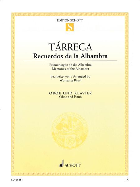 Recuerdos De la Alhambra : For Oboe and Piano / arranged by Wolfgang Birtel.