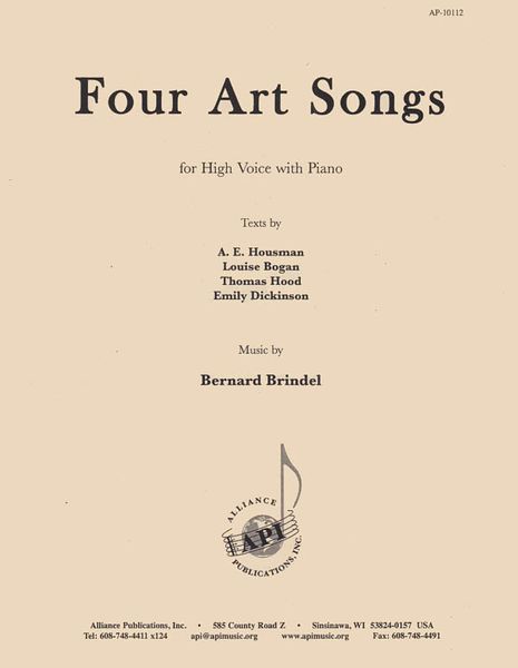 Four Art Songs : For High Voice and Piano.