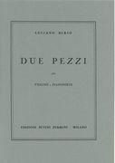 Due Pezzi : Violin and Piano.