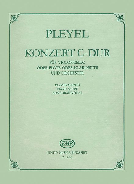 Konzert C-Dur : Für Violoncello (Oder Flöte Oder Klarinette) und Orchester - Klavierauszug.