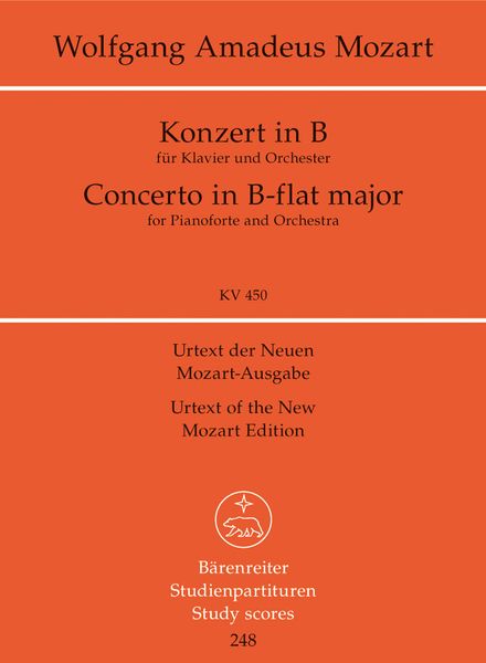 Concerto No. 15 In Bb Major, K. 450 : For Piano and Orchestra.