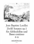 12 Sonaten, Op. 1, Vol. 2: Sonaten 4-6 : Für Altbloeckflöte.