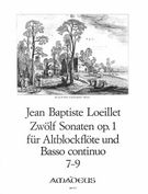 12 Sonaten, Op. 1, Vol. 3: Sonaten 7-9 : Für Altbloeckflöte.