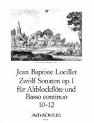 12 Sonaten, Op. 1, Vol. 4: Sonaten 10-12 : Für Altbloeckflöte.