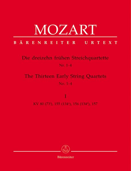 Thirteen Early String Quartets, Book 1 : Nos. 1-4, K. 80, 155, 156, 157.