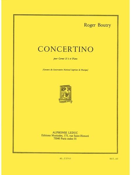 Concertino : For Cornet and Piano.