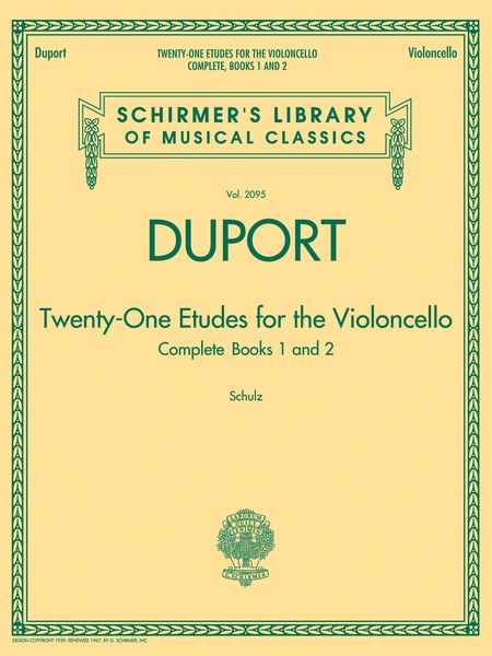 Twenty-One Etudes For The Violoncello : Complete Books 1 and 2 / edited by Leo Schulz.