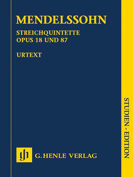 Streichquintette, Op. 18 und 87 / edited by Ernst Herttrich.