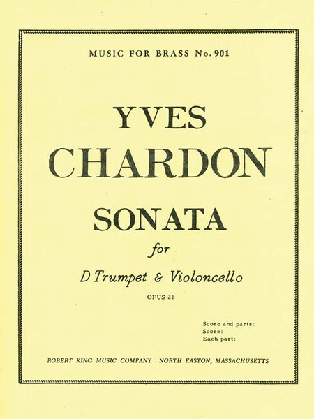 Sonata : For Trumpet and Cello.