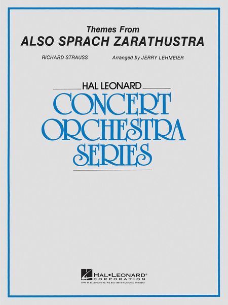 Also Sprach Zarathustra : For Orchestra / arranged by J. Lehmeier.