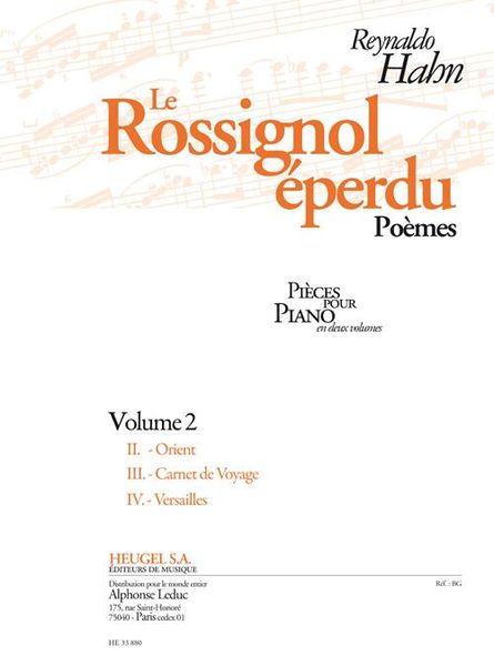 Rossignol Éperdu - Poemes, Vol. 2 : Pour Piano.