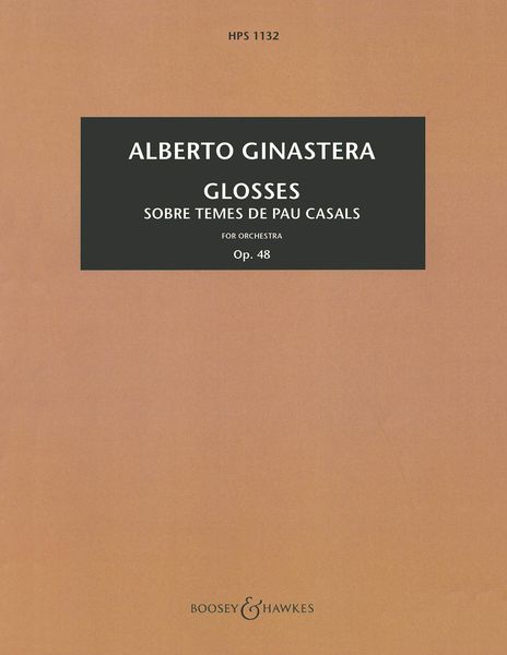 Glosses : Sobre Temes De Pau Casals, Op. 48 For Orchestra.