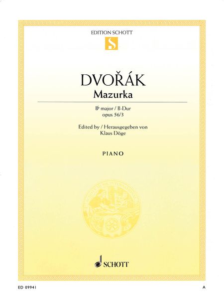 Mazurka In B Flat Major, Op. 56/3 / edited by Klaus Döge.