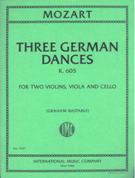 Three German Dances, K. 605 : For Two Violins, Viola and Cello / arranged by Graham Bastable.