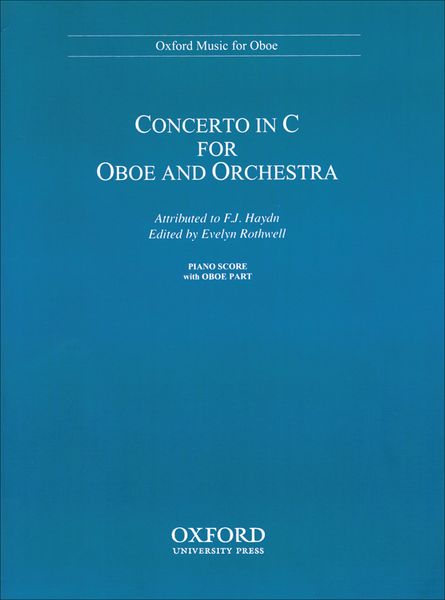 Concerto : For Oboe and Orchestra - reduction For Oboe and Piano.