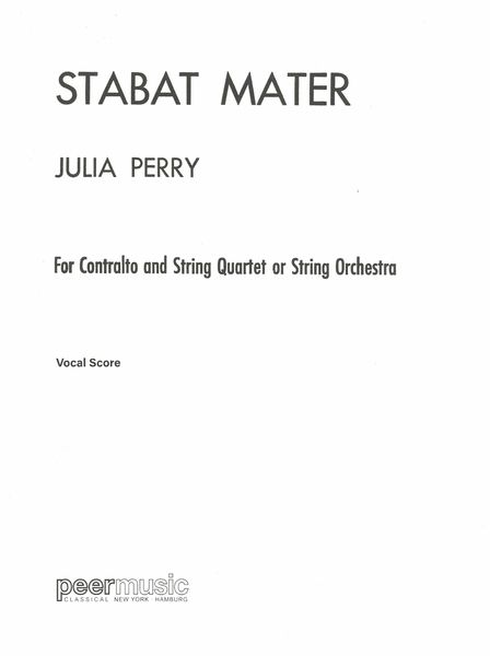 Stabat Mater : For Alto Voice and Piano.