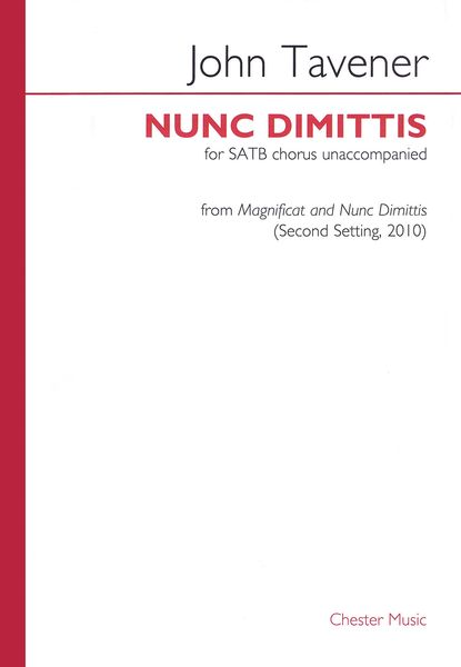 Nunc Dimittis : For Unaccompanied Choir SATB.