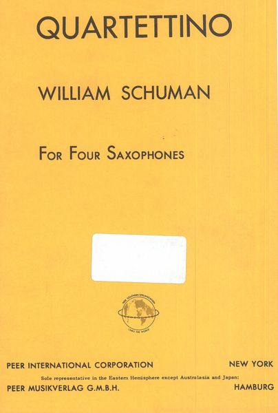 Quartettino : For Saxophone Quartet / arranged by Sigurd Rascher.