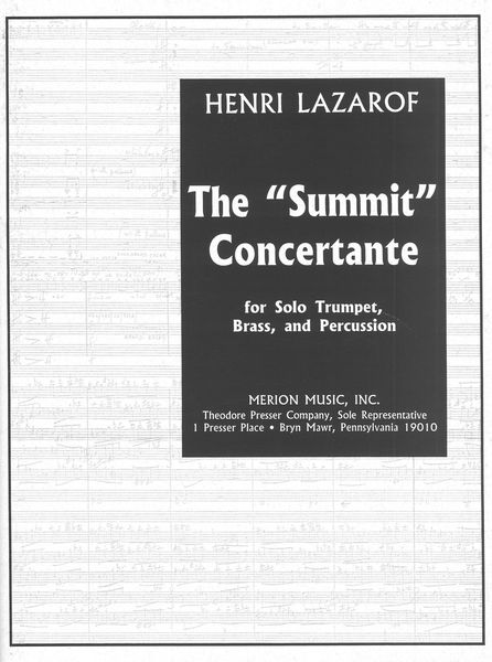 Summit Concertante : For Solo Trumpet, Brass and Percussion.