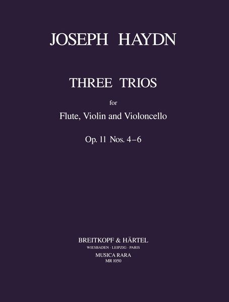 Trios, Op. 11 Nos. 4-6 : For Flute, Violin and Piano / edited by Stanley Sadie.