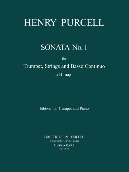 Sonata In B-Dur Nr. 1 : For Trumpet and Piano / edited by Alan Lumsden.