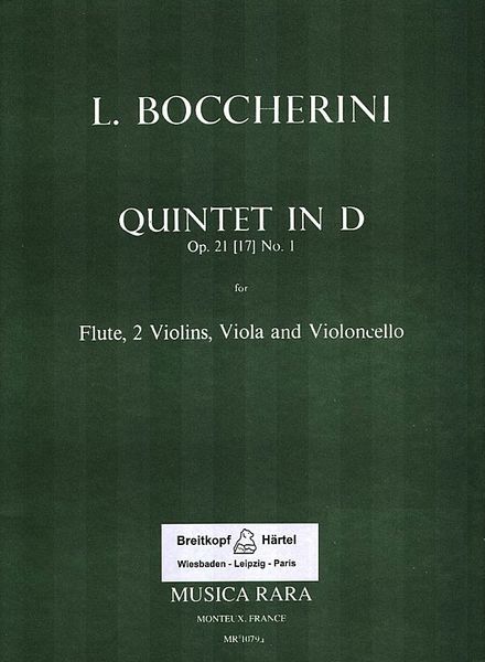 Quintett D-Dur, Op. 21 No. 1 : For Flute and String Quartet.